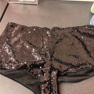 Windsor Black Sequin Athletic Shorts